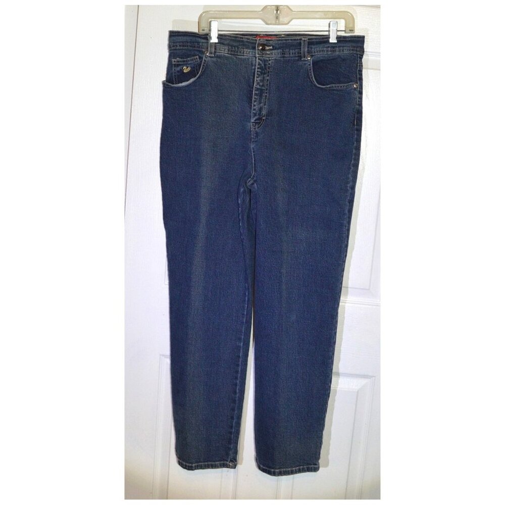 Gloria Vanderbilt Women's Stretch Blue Jeans ID #1298 Size 16 Short